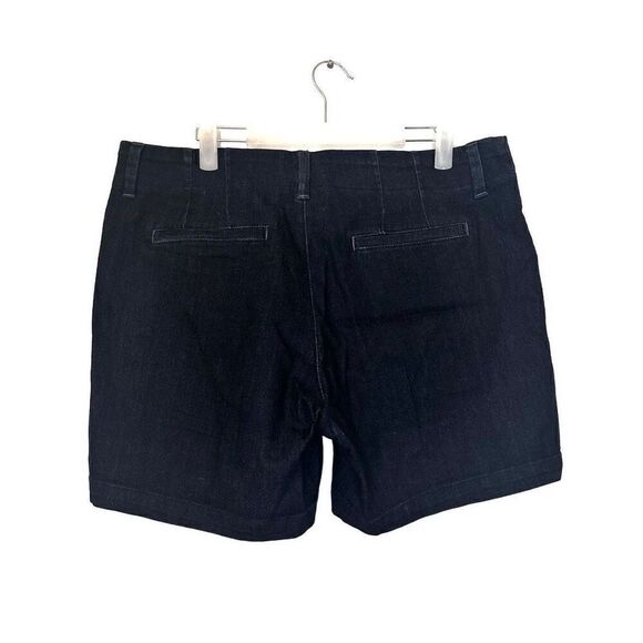 Lee Mid Rise Fit Cuffed Hem Stretch Zip Fly Jean Denim Shorts Black Size 14 - Picture 2 of 4